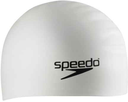 Speedo Unisex-Badekappe für Erwachsene, Silikon, langes Haar, Weiß, Einheitsgröße