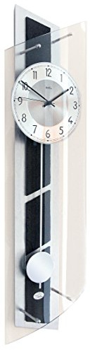 AMS F5217 Funk Pendeluhr, Holz, mehrfarbig, 108 x 40 x 22 cm