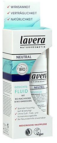 lavera Neutral Gesichtsfluid ∙ Trockene zu allergien neigende Haut ∙ vegan Bio Pflanzenwirkstoffe Naturkosmetik Natural & innovative Gesichtspflege 1er Pack