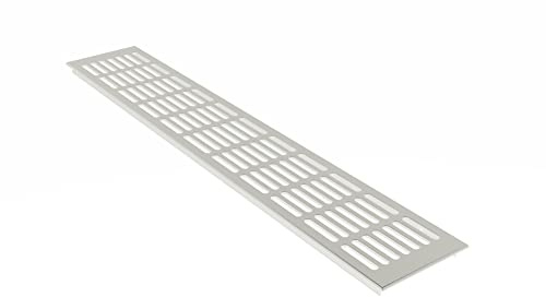 Aluminium Lüftungsgitter Stegblech Lüftung 100mm x 1000mm (Silber Eloxiert)