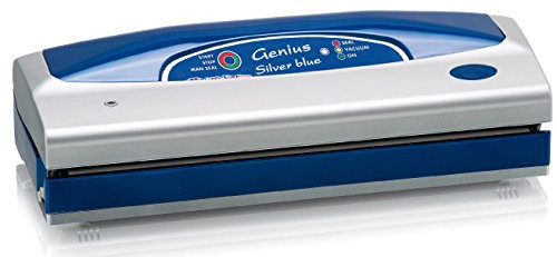 Magic Vac Genius Silver - Envasadora al vacío (Azul, Plata, 800 mbar, 3,15 kg, 390 x 140 x 100 mm, 230 V, 50 Hz)