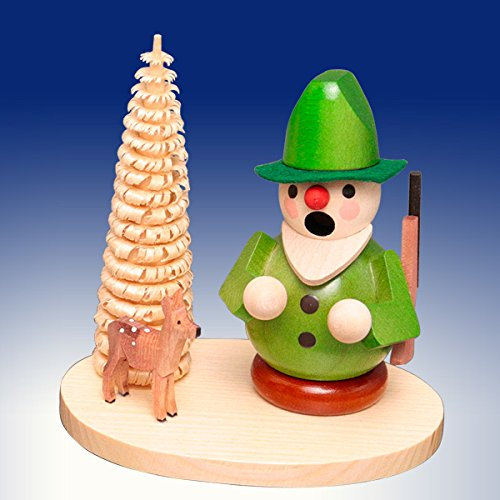Rudolphs Schatzkiste Räuchermann Jäger mit REH BxHxt 9,5x9,5x7cm NEU Rauchmann Räucherfigur Räucherkerze Figur Holz Seiffen Erzgebirge Holz Rauchfigur Dekoration Weihnachten