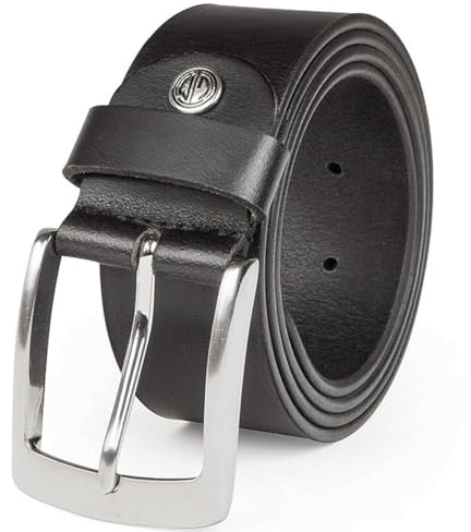 LINDENMANN Herren Vollledergürtel aus Büffelleder, 40 mm breit, kürzbar, Schwarz, Größe/Size: Bundweite 130 cm Gesamtlänge 145 cm W 51.2 XXXL