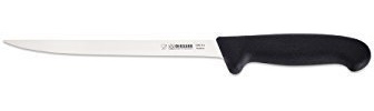 Giesser Fischfilitiermesser 21cm Klingenlänge, schwarzer Griff, flexible Klinge zum leichten Filitieren von Fischen!