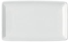 MODULO BLANC - PETIT PLAT RECTANGULAIRE EN PORCELAINE 20X12 CM