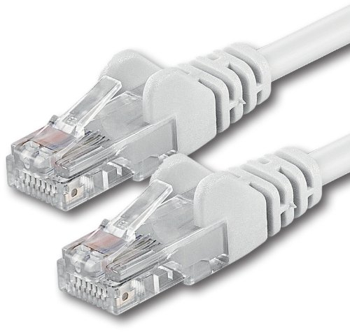 1aTTack.de 1x 15m Câble Réseau Cat6 Cat 6 - RJ45 Ethernet LAN DSL Routeur Modem - Blanc