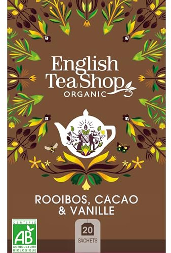 English Tea Shop Bolsitas de Té en Rooibos, Sabor Chocolate y Vainilla, 20 Bolsitas