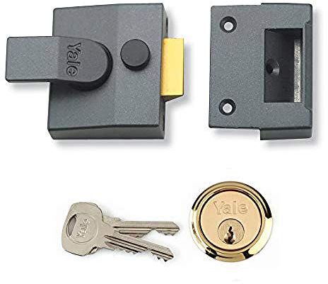 Yale B-84-DMG-SC-40 - Standard Nightlatch - 40mm - Dark Metallic / Chrome Finish - Standard Security