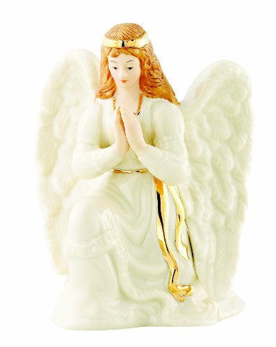 Belleek Living Nativity Angel Figurine 6 H x 2 W, Handcrafted Fine Parian China Christmas Angel, Irish Decor, White