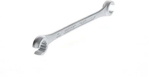 GEDORE Llave de doble anillo abierta, Ancho de llave 14+17 mm, En ángulo de 15°, De doce cantos, Perfil UD, Llave, 400 14X17
