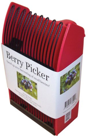 LINDEN SWEDEN 38401 Jonas Berry Picker Tool -Rake Comb for Blueberries, Lingonberries and Huckleberries - Won't Damage Fruit or Plants, Protects Hands from Thorns - BPA-Free, 8.5 x 5.5, Red