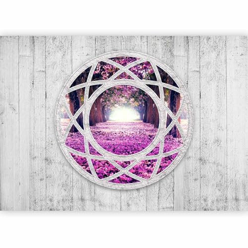 Fotomurales B&D XXL - 350x256 cm XXL Papel pintado tejido no tejido Decoración de Pared decorativos Murales moderna de Diseno Fotográfico ventana madera c-A-0053-a-a