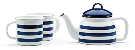 Prestige Tee-Set, Blau/Weiß, 3-teiliges Set