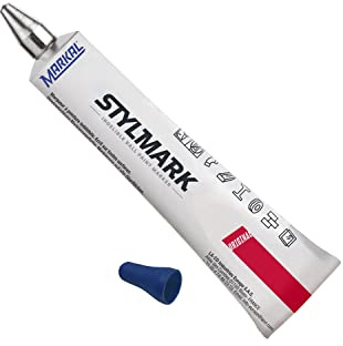 MARKAL 96657 Stylmark Marqueur, Pointe bille 3 mm en acier, Bleu