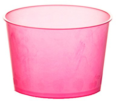 PZ 100 COPPETTE DI PLASTICA MEDIO GRANDI CC 400 PER MACEDONIE YOGURT E GELATI TRASPARENTI COLORATE