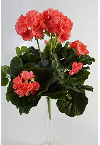 artplants.de Künstliche Geranie MIA auf Steckstab, rosa, 35cm, Ø 30cm - Kunstgeranien - Kunstblumen