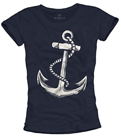 Ausgefallenes Damen T-Shirt mit Anker Motiv
