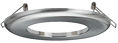 Paulmann 92506 Adattatore per lampade da incasso Ø 130 mm Converter ferro spazzolato anello adattatore metallo diametro di installazione da 75-120 mm a 68-70 mm pezzo intermedio