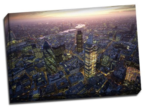 Große London Skyline Leinwand Druck Antenne View Art Wand 76,2 x 50,8 cm