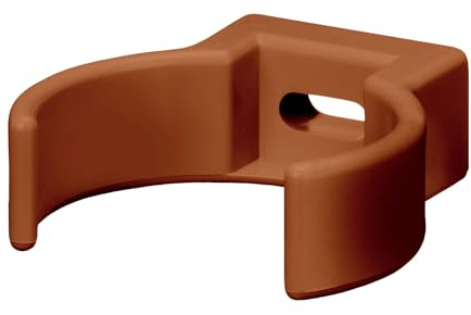 INEFA Abrazadera de tubo, PVC-U 50mm, Abrazadera de bajantemarrón, accesorios para canalones, fácil instalación,made in Germany
