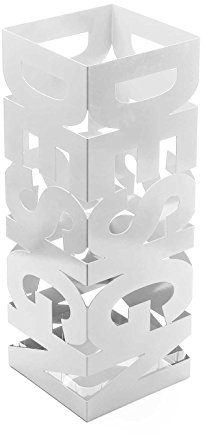 Versa Design Schirmständer für Eingang, Raum oder Halle, moderner Schirmhalter, Maßnahmen (H x L x B) 52 x 18 x 18 cm, Metall, Farbe: Weiß