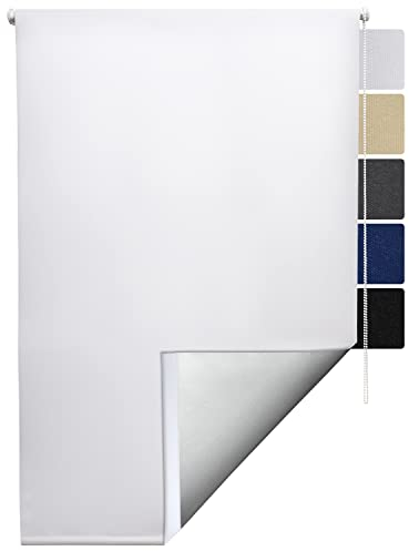 Sol Royal Thermorollo SolReflect T42 Verdunkelungsrollo 45x160 cm Rollo Weiß - Rollos für Fenster ohne Bohren mit Thermobeschichtung - Wärmeschutzrollo Thermo Rollo zum Klemmen, Klemmfix Rollo