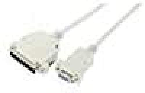 Dexlan Cordon Null Modem pour PC DB9/DB25 F/M 1.8 m