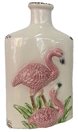 Vase Pastel Tischvase Flamingo Blumentopf Origami Design Keramik Hohe nach Wahl (Hohe 26 cm)