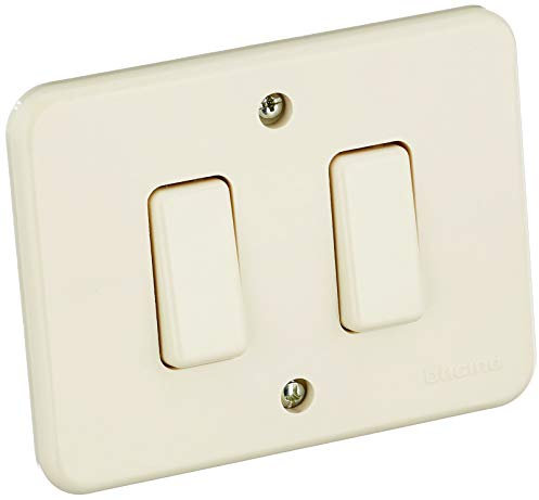 BTicino 1201N Serie Domino Doppio Deviatore Unipolare, 6 A, Avorio