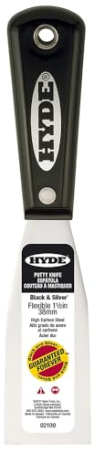 Hyde Black & Silver Carbon Steel Putty Knife 02100, 1 Count
