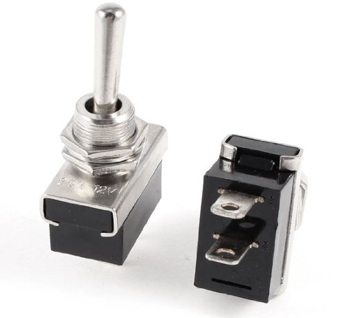 sourcingmap AC 12V 25 A 2 Broches Sur/ARRÊT 2 Positions SPST Loquet Interrupteur À Bascule 2 Pcs