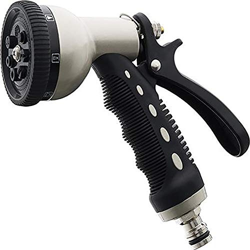 GEKA plus Multibrause 7S (hochwertige Gartenbrause mit 7 Strahlarten, robuste Metallausführung) 17.0000.9, Schwarz