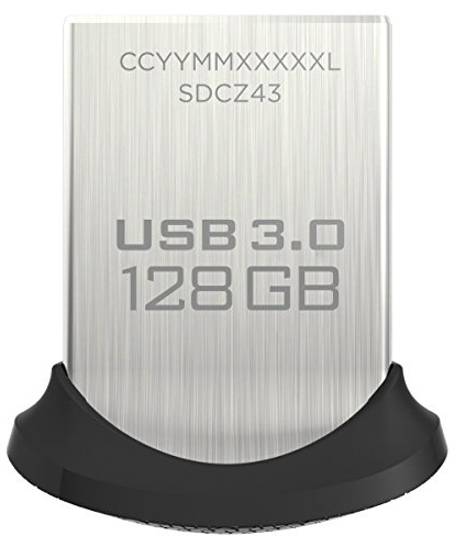 SanDisk Ultra Fit Unità Flash, USB 3.0 da 128 GB con Velocità fino a 150 MB/sec