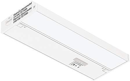 Getinlight 9-inch 3 Color Levels LED Under Cabinet Lighting, Hardwired or Plugged-in, Selectable 2700K/3000K/4000K, Dimmable, White Finished, IN-0210-0