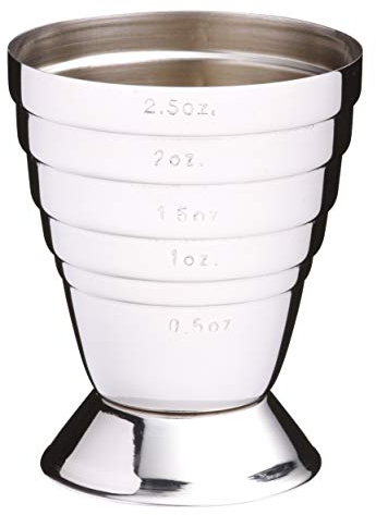 KitchenCraft Jigger da barman professionale, in acciaio, con misuratore