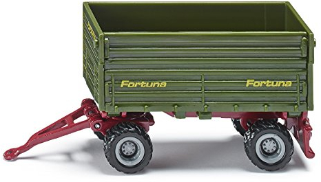 siku 1077, Zwei-Achs-Anhänger, Metall/Kunststoff, Grün, Seitlich kippbare Mulde