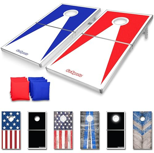 GoSports Classic Cornhole Set mit 8 Sitzsäcken und Regeln