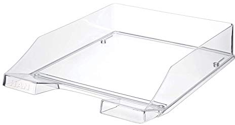 HAN Briefablage KLASSIK TRANSPARENT, 6 STÜCK, moderne, transparente und stapelbare Ablage im frischen Design bis Format A4/C4, 1026-X-23, transparent-glasklar