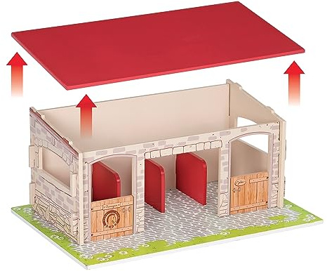 PAPO - Pferdebox Spielzeug für Kinder - 3 Jahre + - Kollektion Reiterwelt - Kreativspiel Reiterhof-Welt - Geschenkidee Spielzeug für Mädchen und Jungen - 40 cm X 27 cm