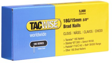 Tacwise 0394 Stauchkopfnägel Brad Typ 18G / 15 mm, Verzinkt, 5000 Stück