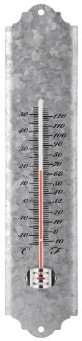 Esschert Design Thermomètre mural intérieur/extérieur jardin Zinc 30 cm OZ10