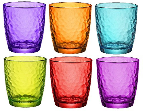 Tumblers Palatina - Bicchieri colorati - 320 ml - multicolore - confezione da 6
