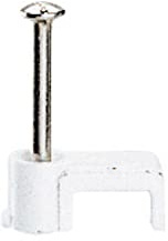 Legrand LEG98389 20 Fixfor - Grapas para cable eléctrico plano (2 unidades, 1 mm), color blanco