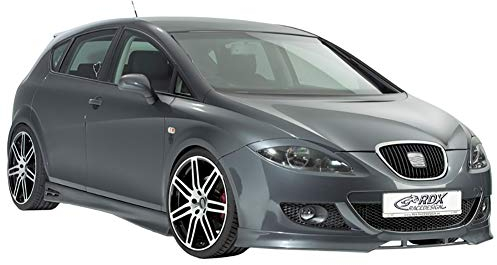 Minigonne laterali compatibile con Volkswagen Golf V/VI/Jetta/Seat Leon 1P 2005- 'GT4' (ABS)