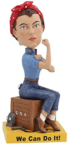 Royal Bobbles Rosie the Riveter Cultural Icon Collectible Bobblehead Statue