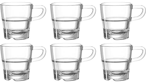 LEONARDO HOME Senso 024012 - Tazza da caffè con manico, lavabile in lavastoviglie, set da 6 pezzi, 70 ml