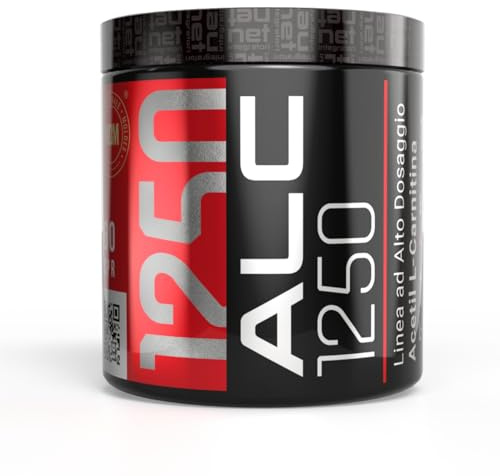 Net Integratori ALC 1250 – 60 compresse – Integratore di Acetil L-Carnitina ad Alto Dosaggio – Energia Forza e Focus Mentale – Pre Workout