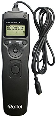 Rollei Cavo di scatto Nikon - Telecomando con Schermo LCD con Retroilluminazione - Nero