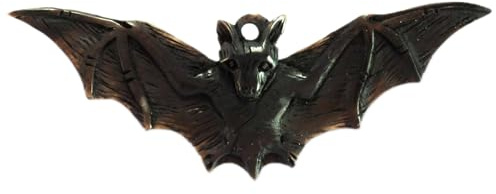 Island Piercings schwarze Fledermaus Bat Anhänger aus Horn inkl. Band PB247
