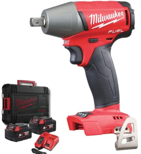 'Milwaukee 4933451068 – m18fiwp12 – 502 X FUEL Schlüssel Schlagschrauber 18 V 5,0 AH Lithium, 300 Nm 1/2; 4 Modi mit Pin